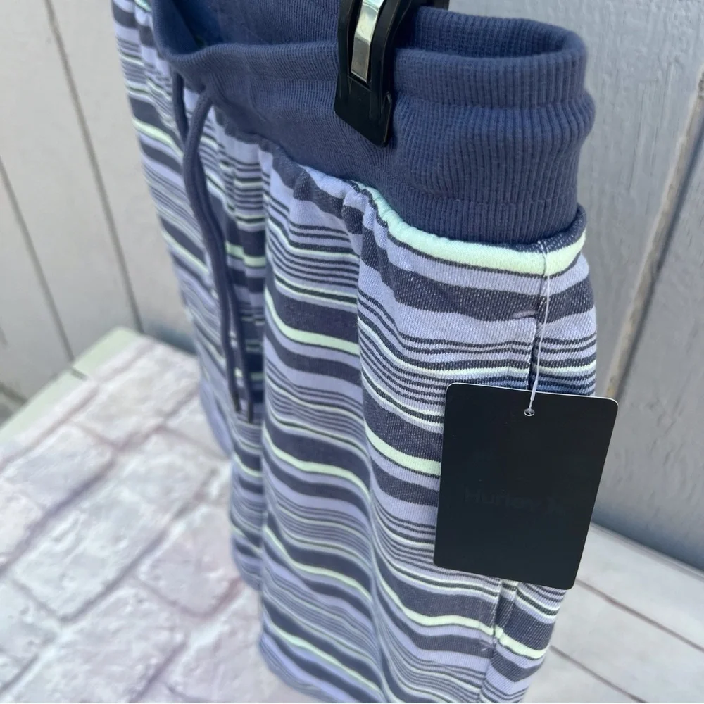 NEW Hurley Men's Midnight Navy Coastal Dunes French Terry Knit Shorts